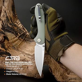 Amazon.com: CJRB Feldspar Pocket Folding Knife Stonewash AR